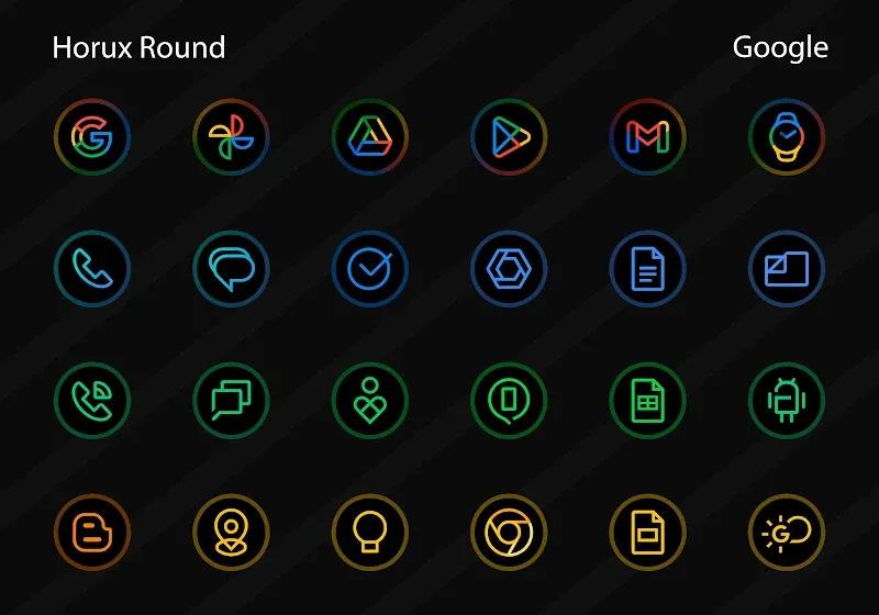 Horux - Icon Pack (Round) Screenshot 3