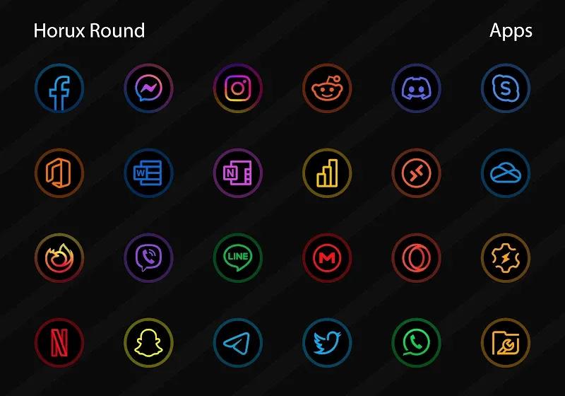 Horux - Icon Pack (Round) Screenshot 4