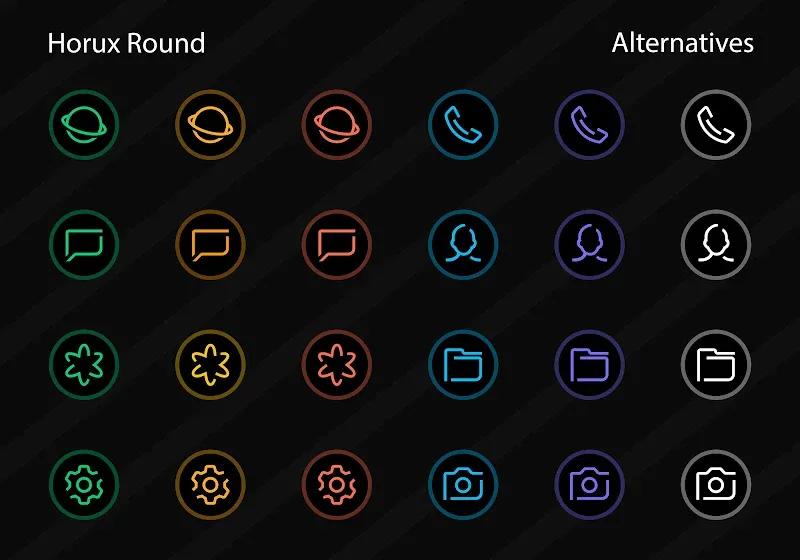 Horux - Icon Pack (Round) Screenshot 5