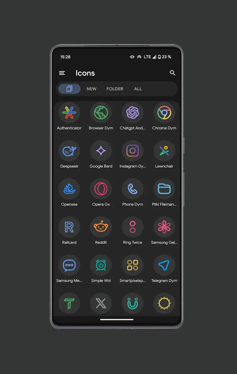Pix Material Dark Icon Pack Screenshot 3