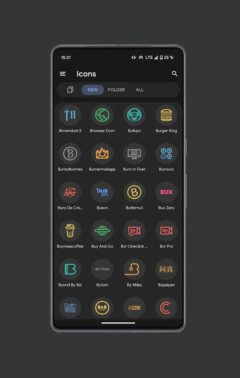 Pix Material Dark Icon Pack Screenshot 4