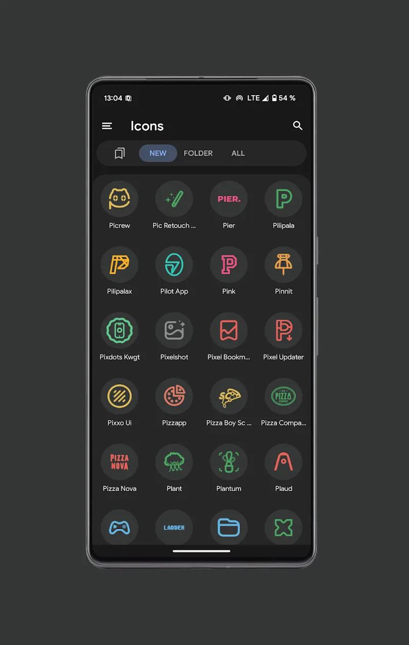 Pix Material Dark Icon Pack Screenshot 5