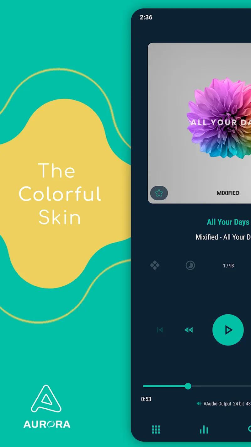 Aurora - Poweramp Skin Screenshot 1