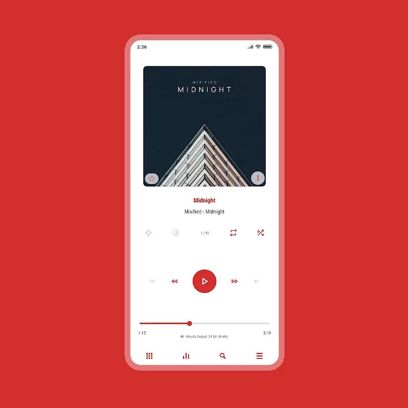 Luminous - Poweramp Skin Screenshot 1