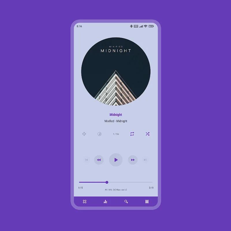 Luminous - Poweramp Skin Screenshot 2