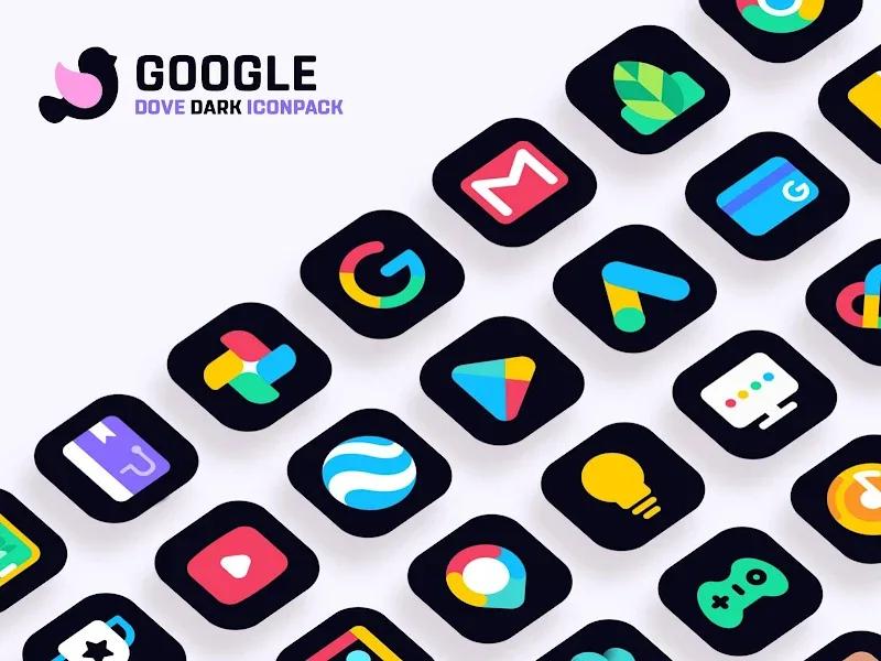 Dove Dark : Icon Pack Screenshot 3