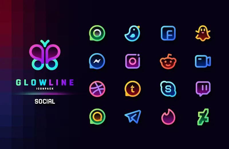 GlowLine Icon Pack Screenshot 3