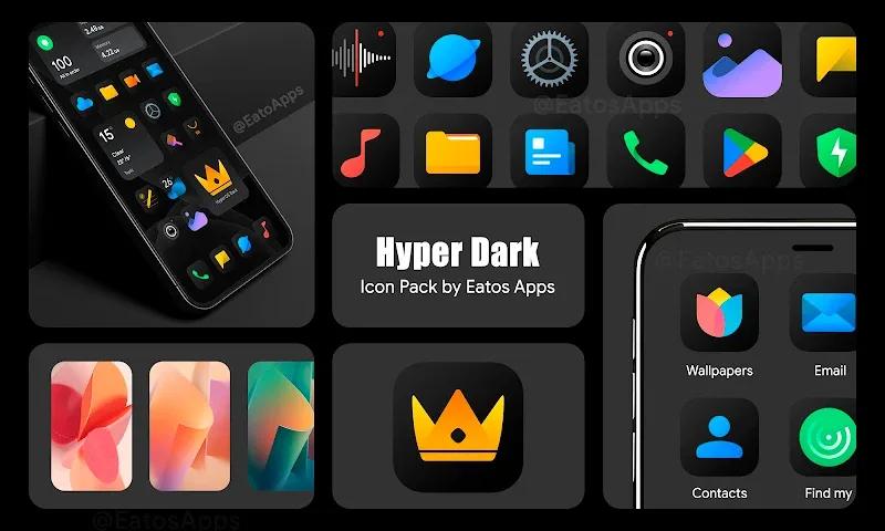 HyperDark - Icon Pack Screenshot 1
