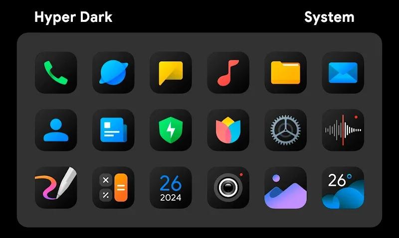 HyperDark - Icon Pack Screenshot 2