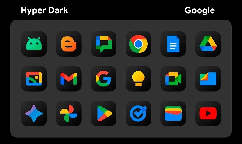 HyperDark - Icon Pack Screenshot 3