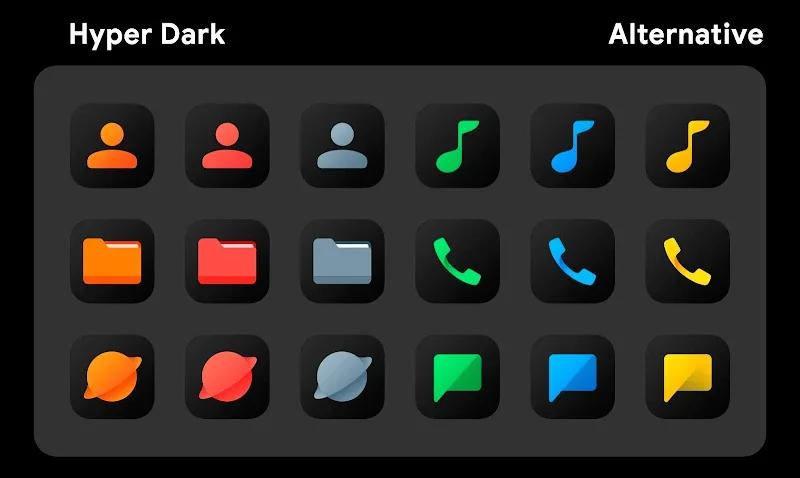 HyperDark - Icon Pack Screenshot 5