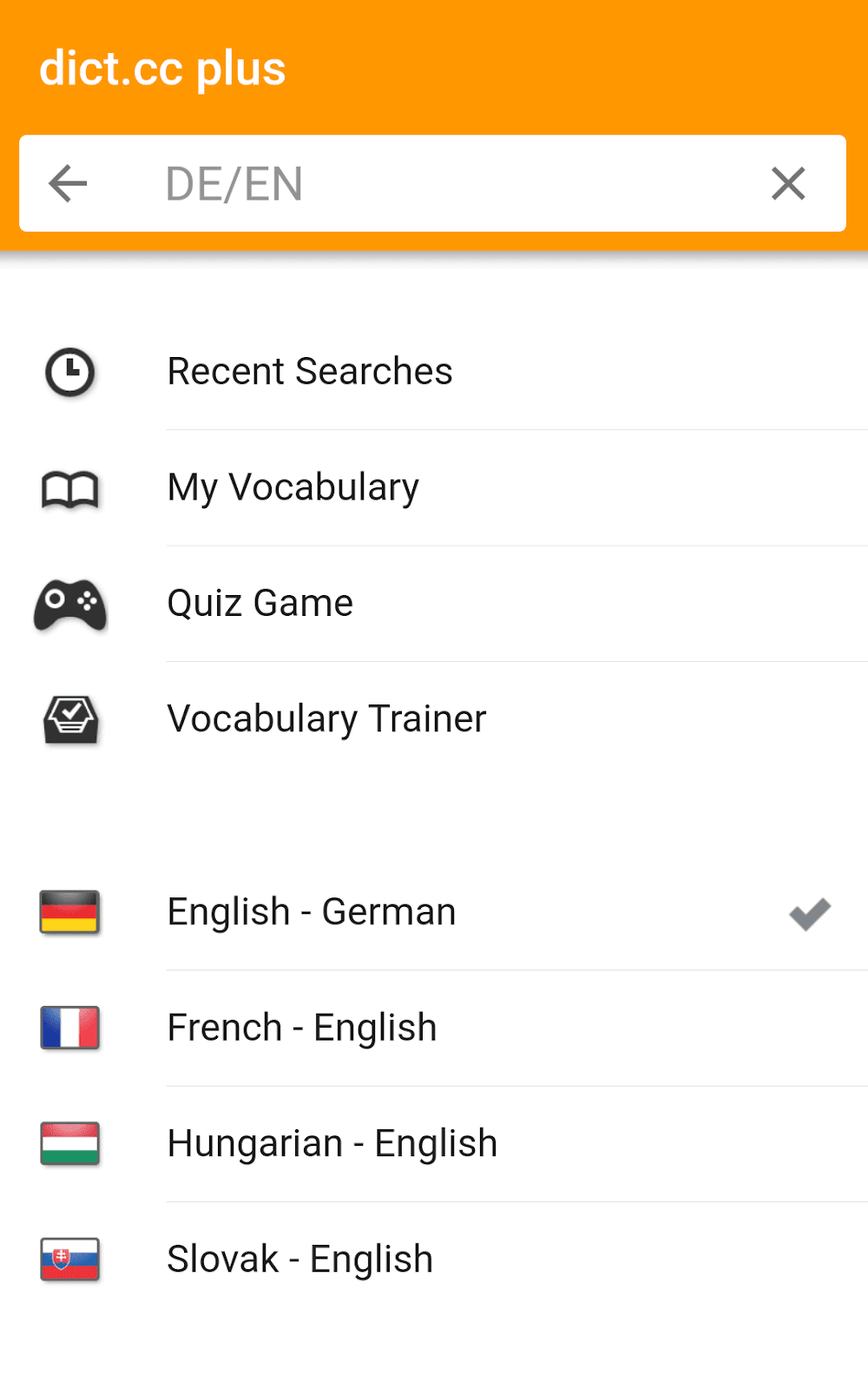 dict.cc plus Screenshot 1