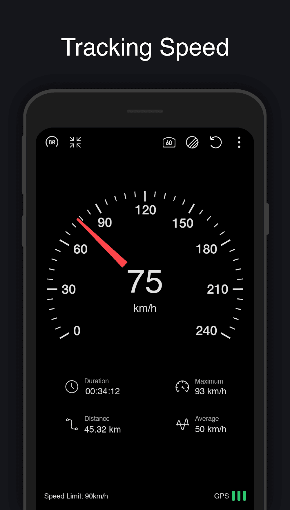 GPS Speedometer Screenshot 1