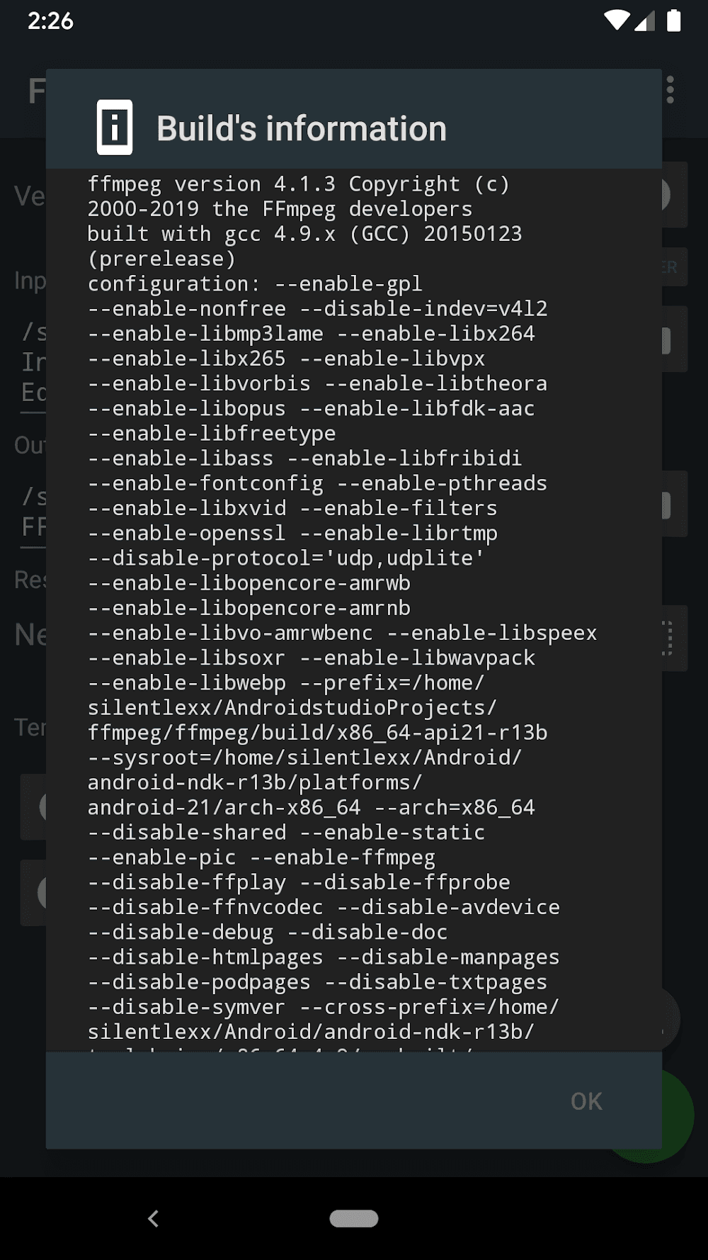 FFmpeg Media Encoder Screenshot 2