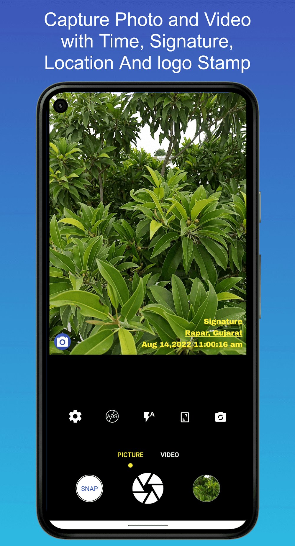 PhotoStamp Camera Screenshot 2