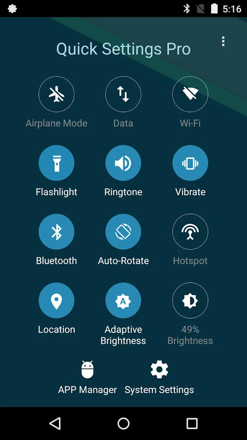 Quick Settings Pro Screenshot 1