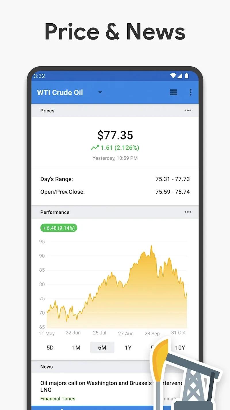 Crude Oil Price Screenshot 1