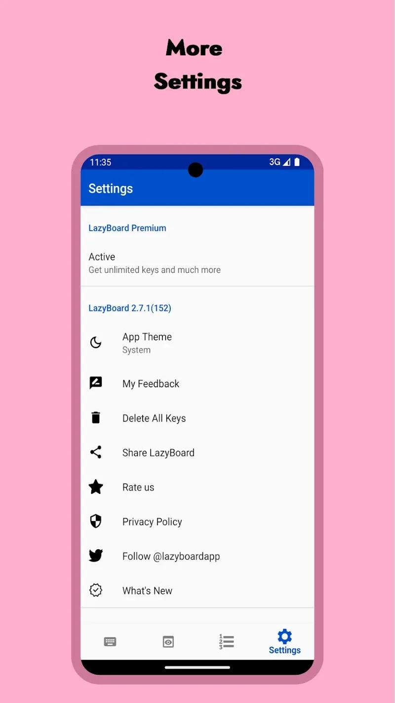 LazyBoard - Phrase Keyboard Screenshot 5