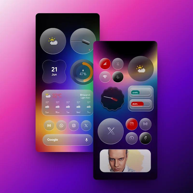 My Thing Glass KWGT Screenshot 1