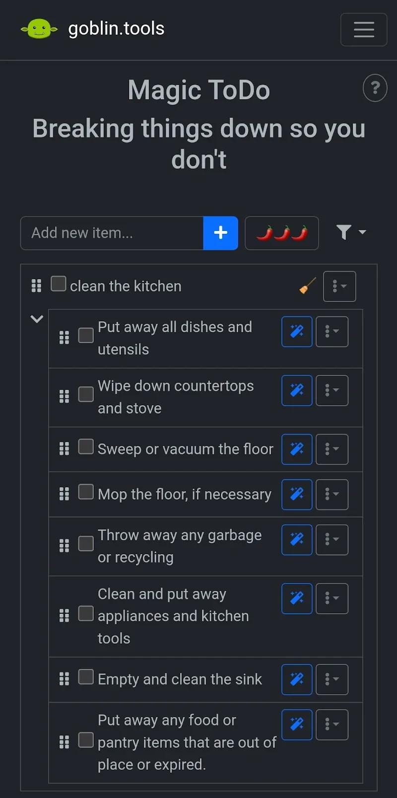 Goblin Tools Screenshot 3