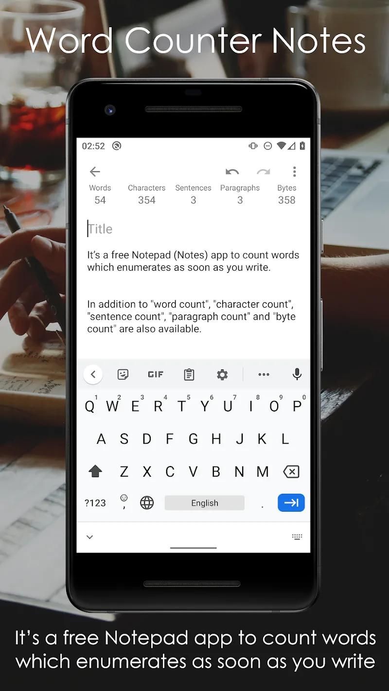 Word Counter Note CountablePad Screenshot 1