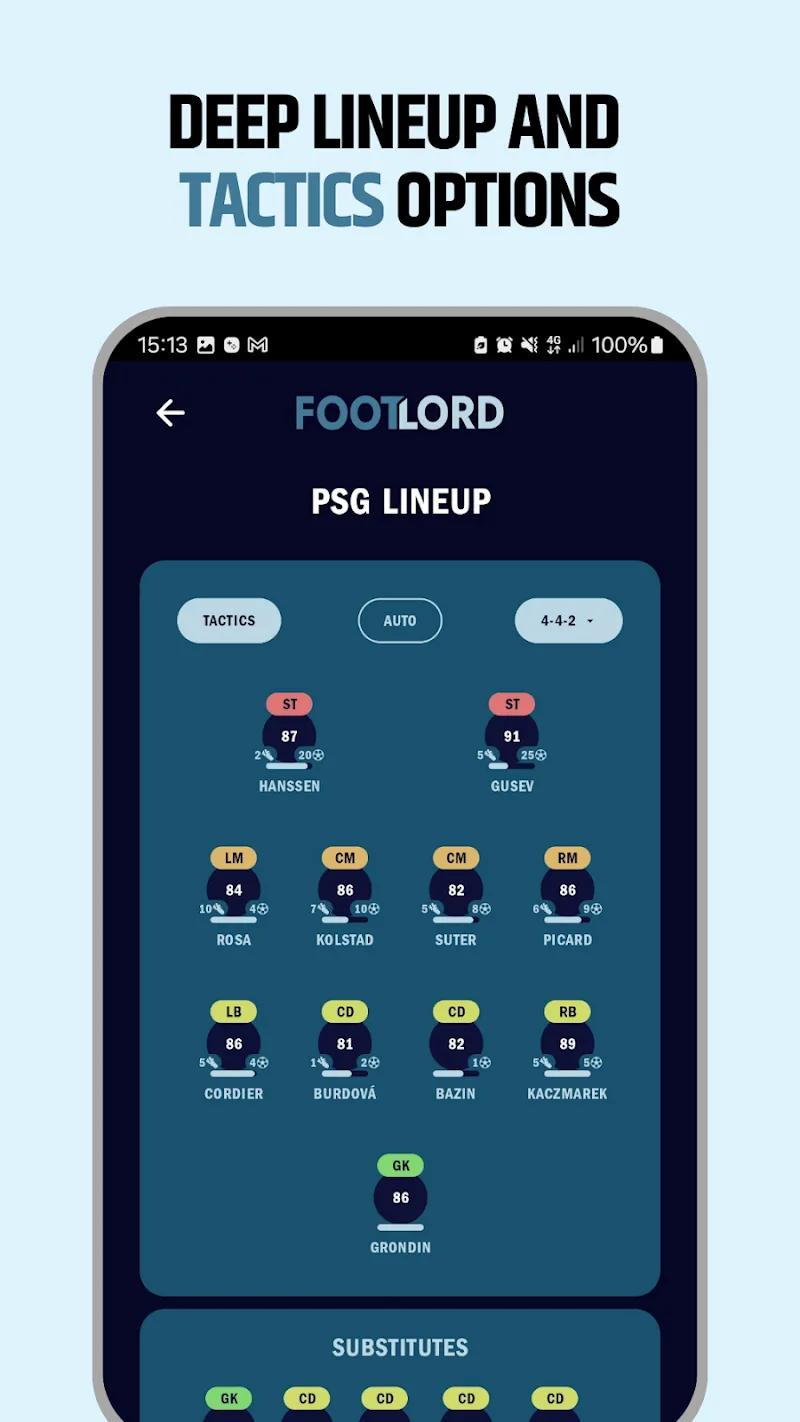 FootLord - Football Manager Screenshot 3