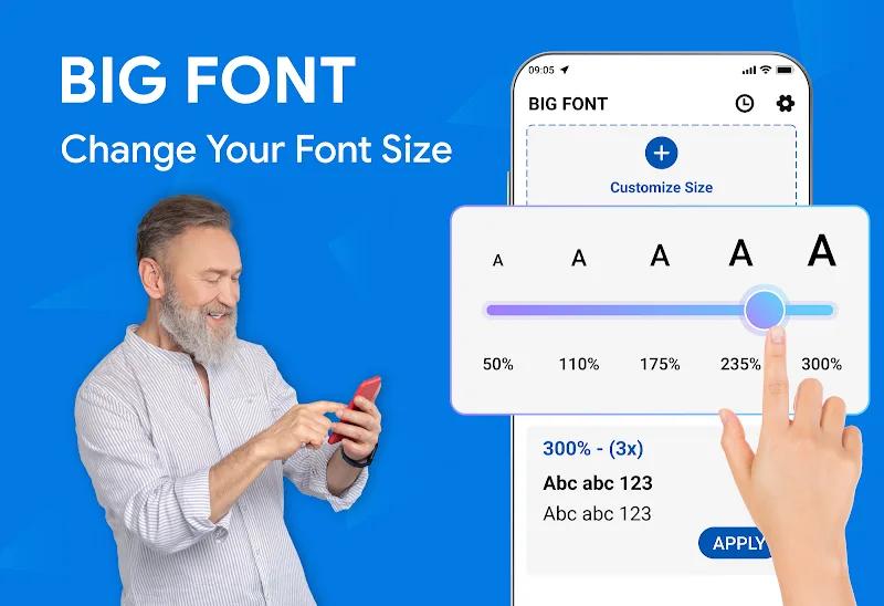 Big Font: Change Font Size Screenshot 1