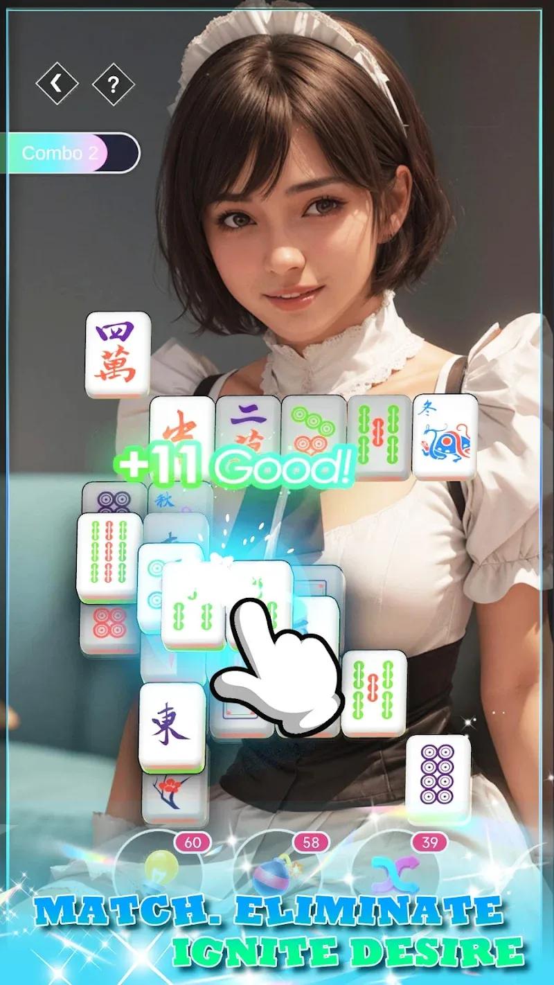 Beauty Mahjong: Chat& Love Screenshot 1