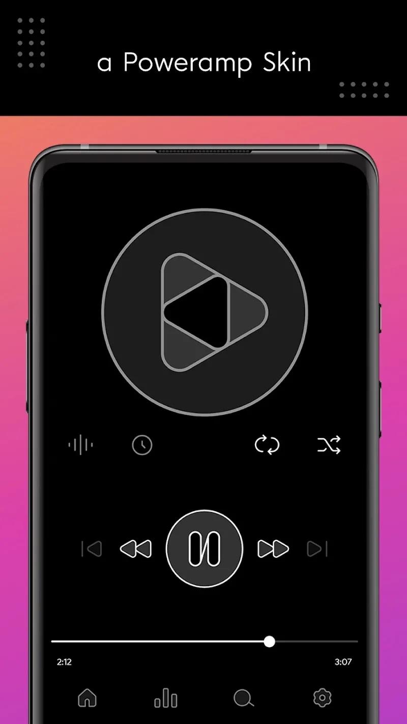 Dais Dark - Poweramp Skin Screenshot 2