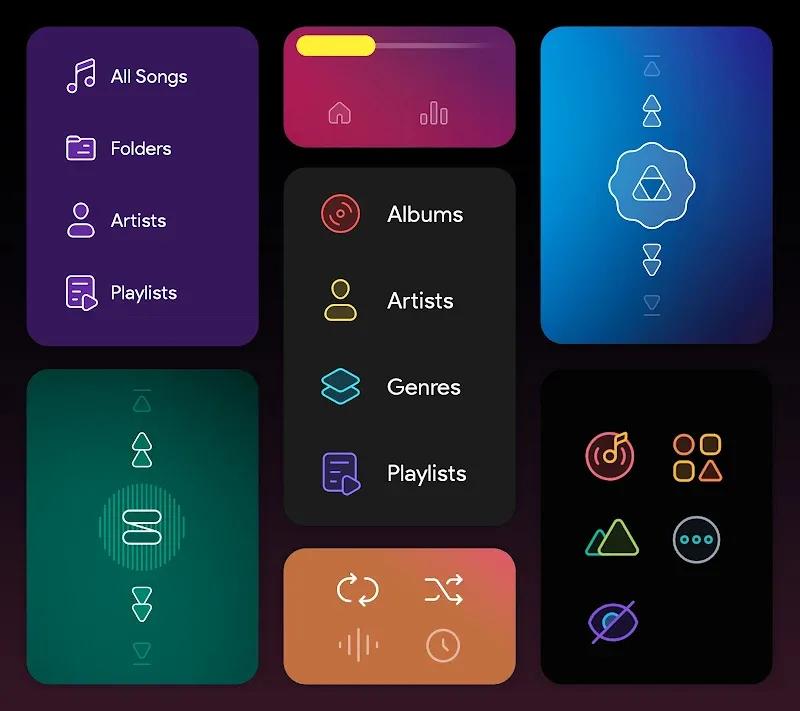 Dais Dark - Poweramp Skin Screenshot 4