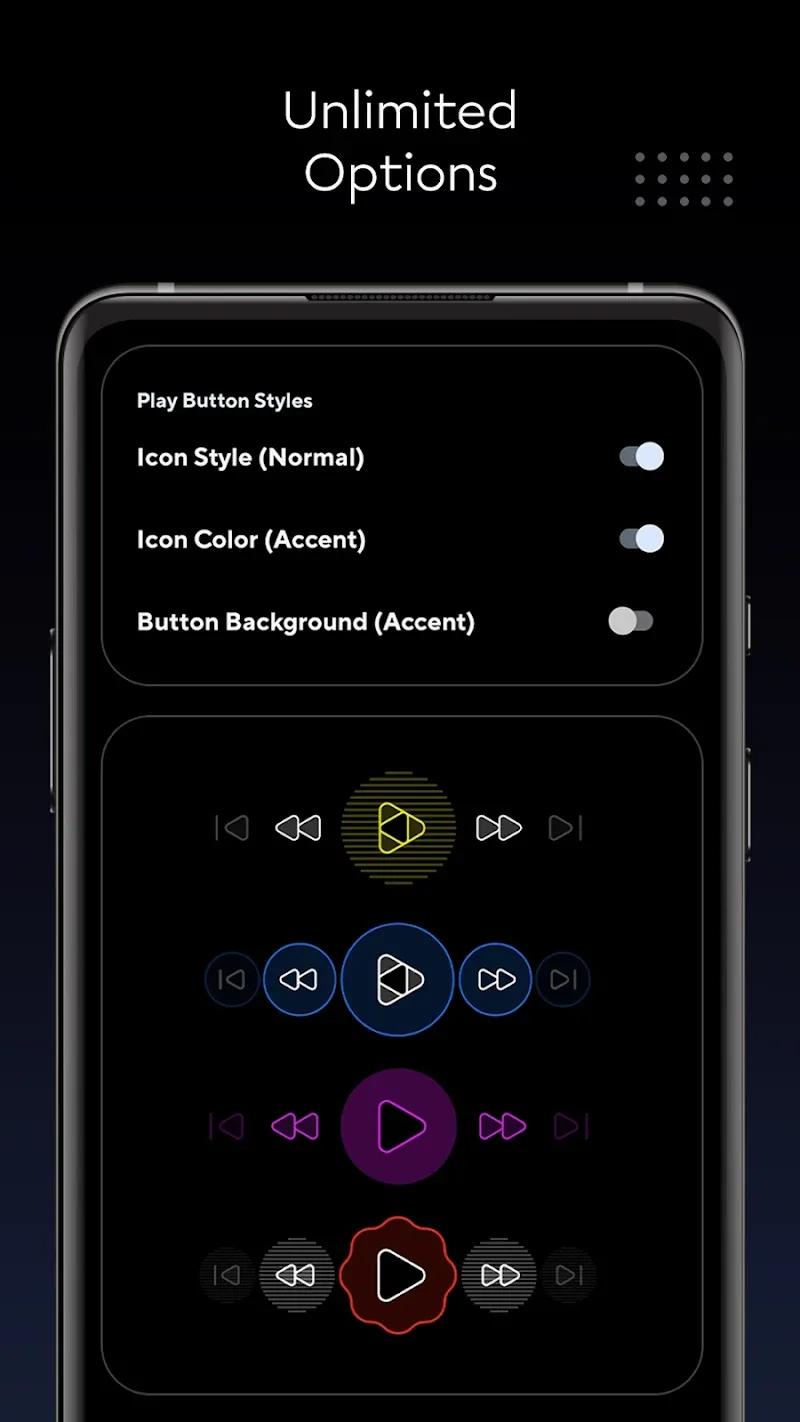 Dais Dark - Poweramp Skin Screenshot 5