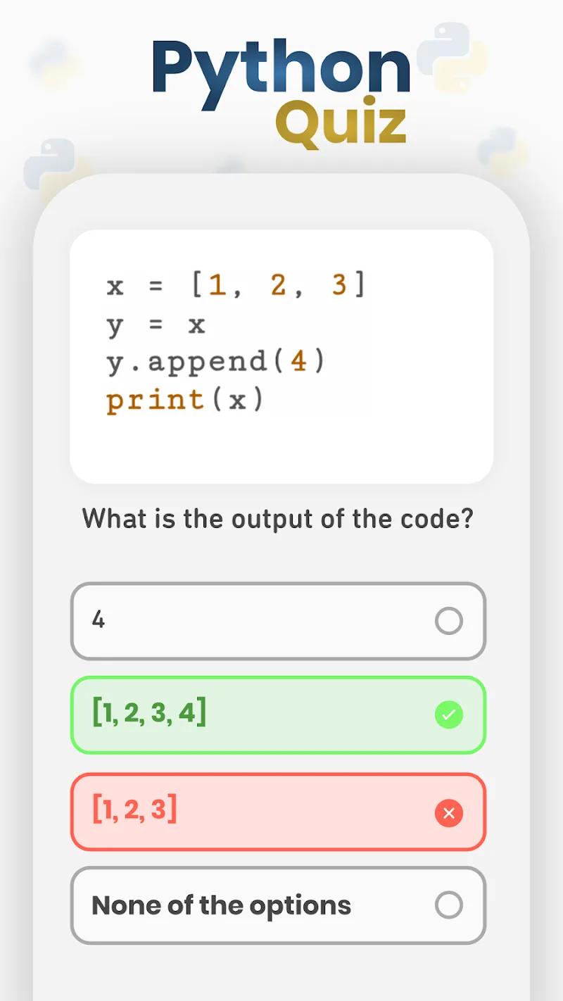 Python Quiz Screenshot 1