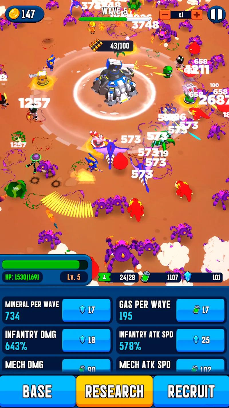 Space Base: Idle Tower Defense Screenshot 1