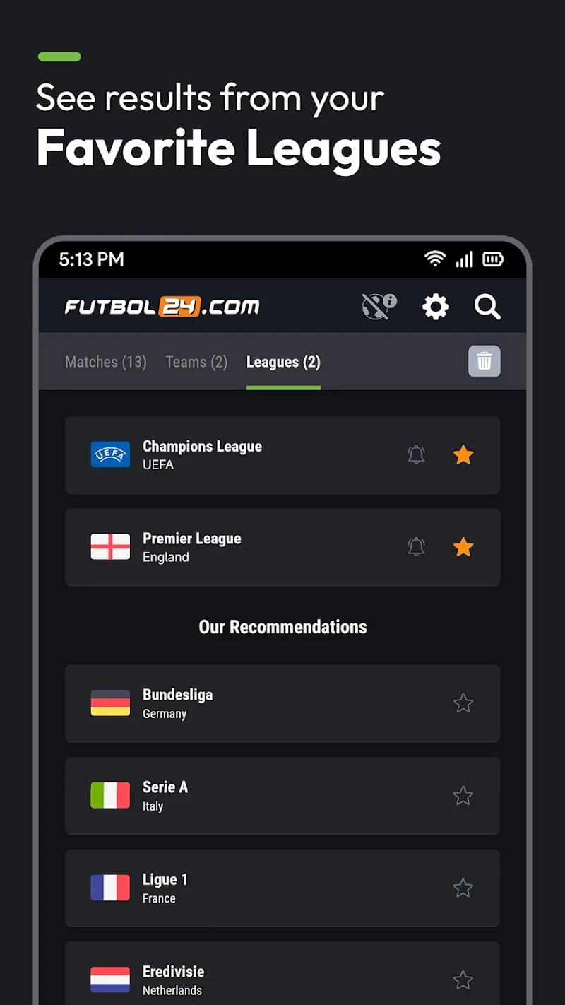 Futbol24 soccer livescore app Screenshot 1