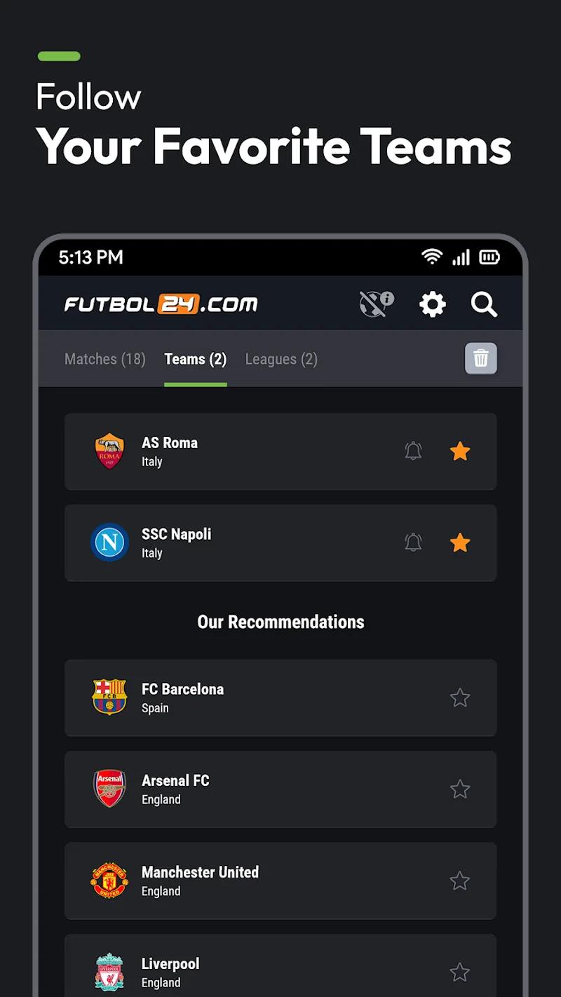 Futbol24 soccer livescore app Screenshot 2