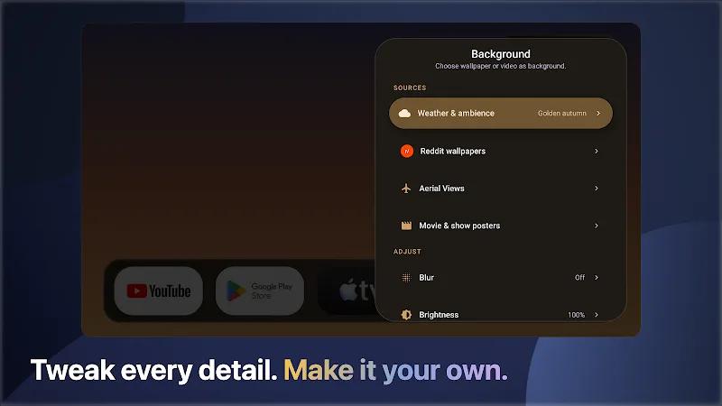 Monet Launcher - Android TV Screenshot 4