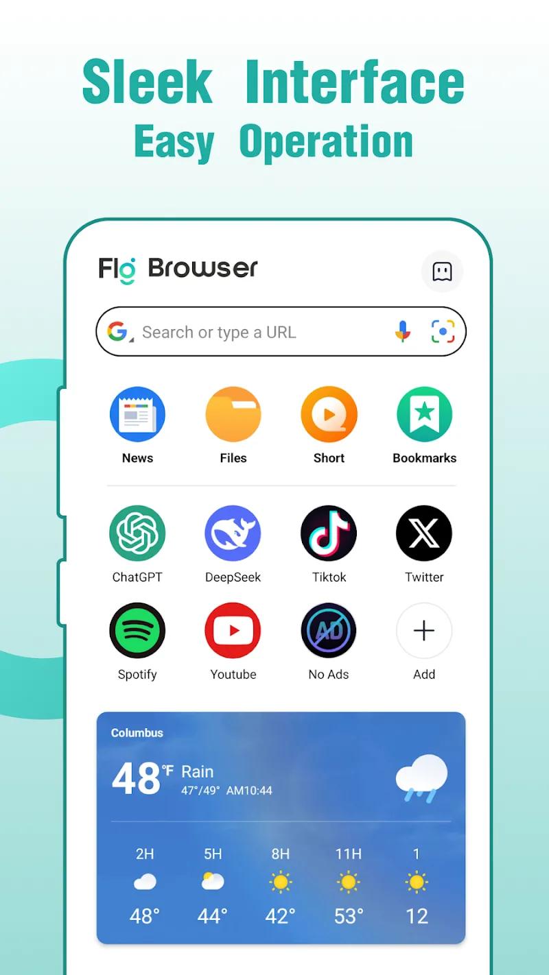 Fly Browser-Search & Private Screenshot 1