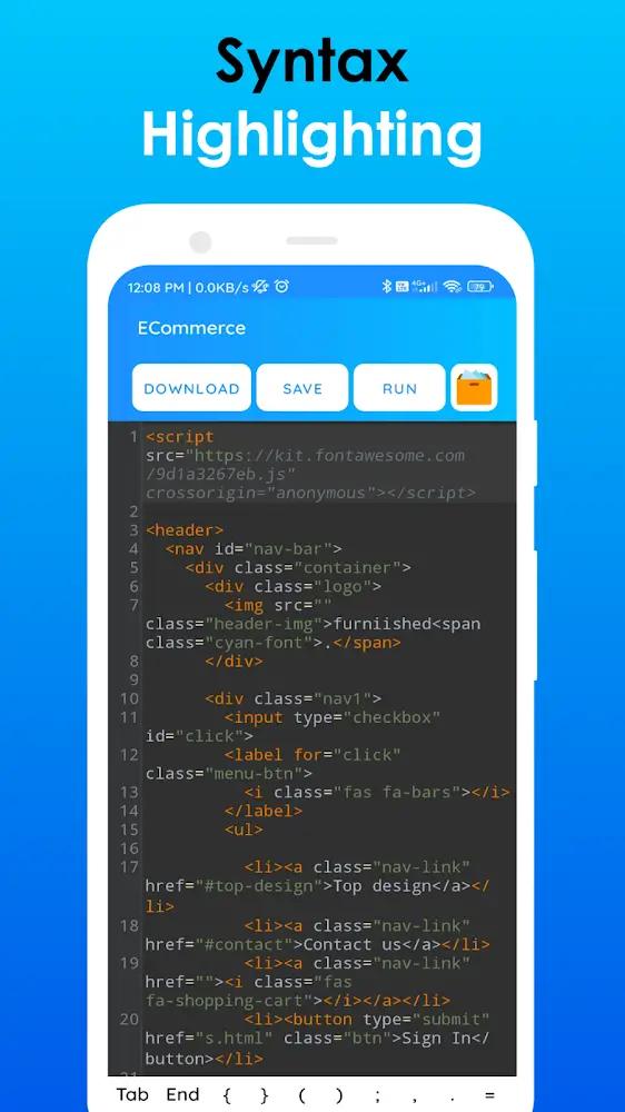 HTML Editor Mobile - AloHTML Screenshot 3