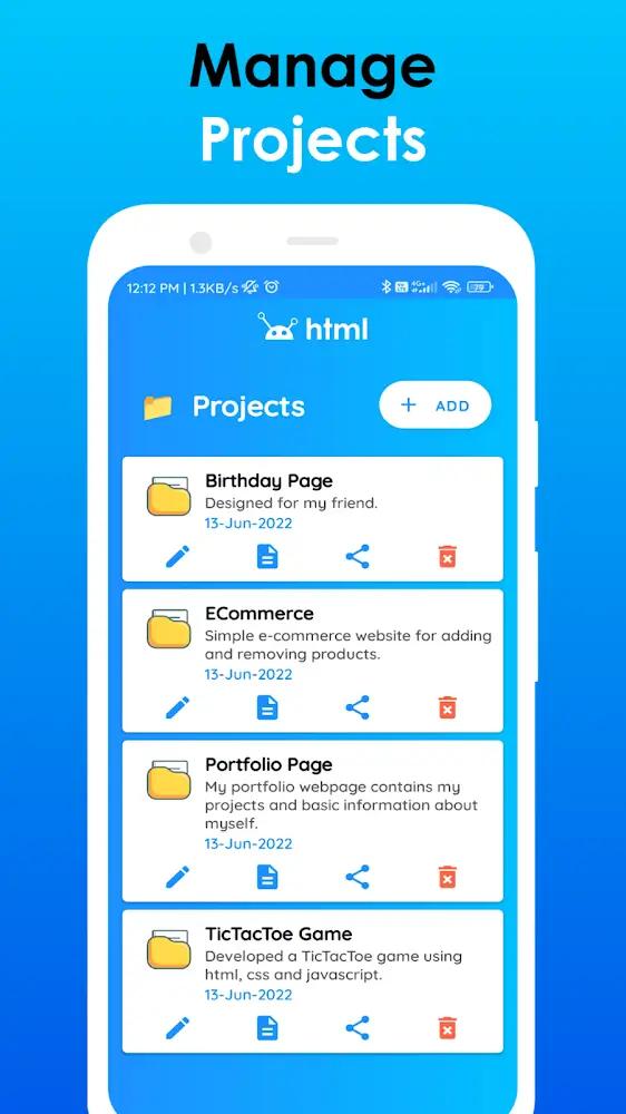 HTML Editor Mobile - AloHTML Screenshot 4