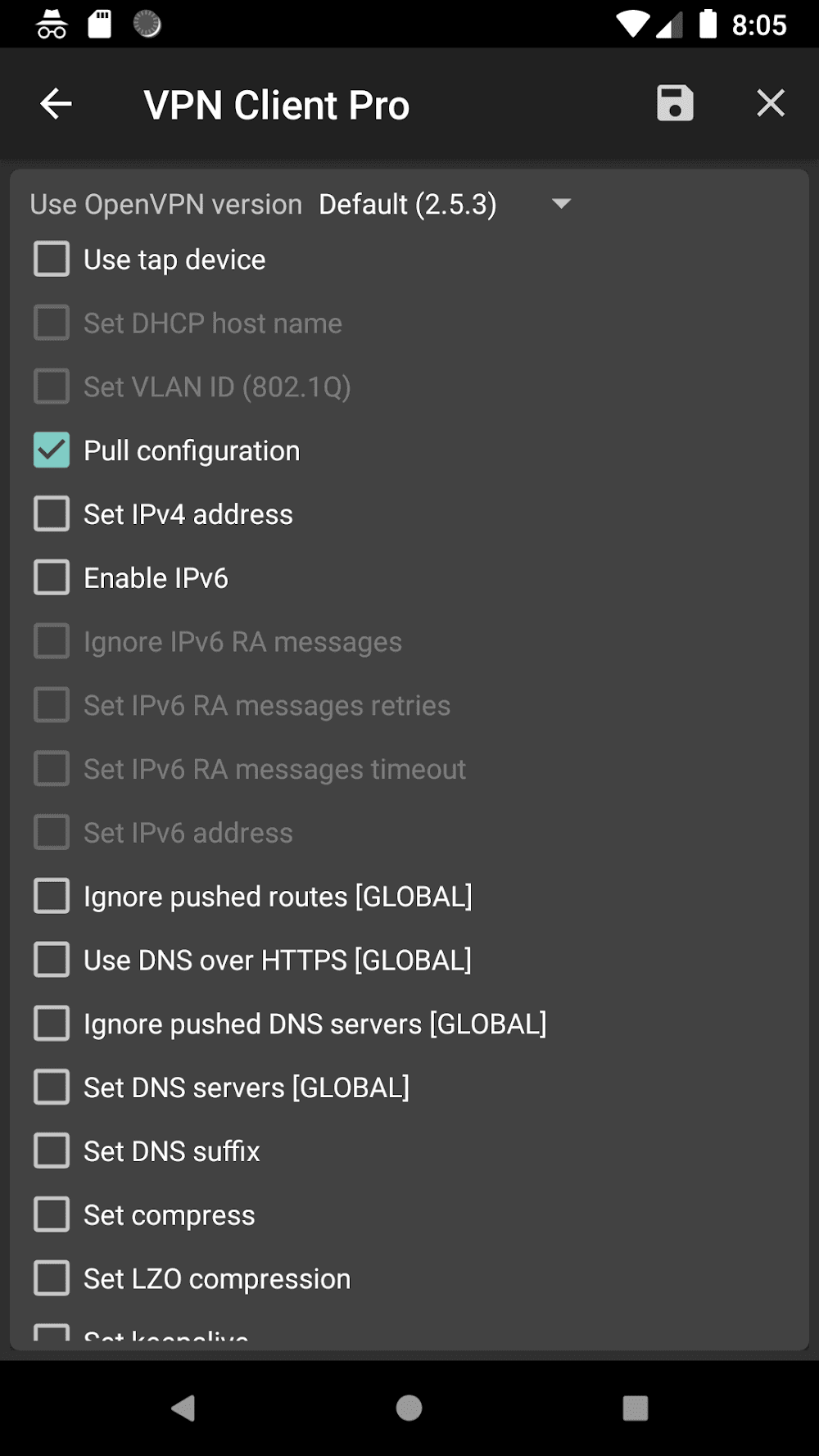 VPN Client Pro Screenshot 1