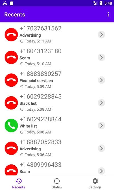 Call Filter Screenshot 2