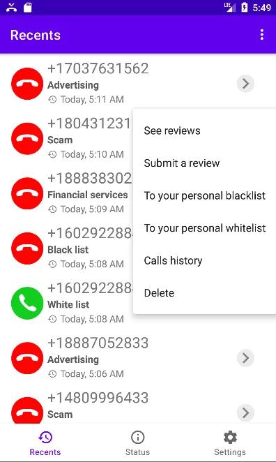 Call Filter Screenshot 3